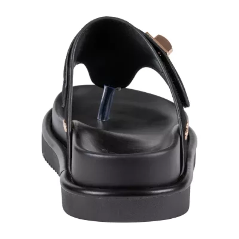 GC Shoes Womens Cailan Thong Platform Flat Sandals