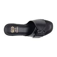 GC Shoes Womens York Buckled Platform Heeled Sandals