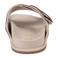 GC Shoes Womens Weekend Minimal Hardware Criss Cross Strap Flat Sandals