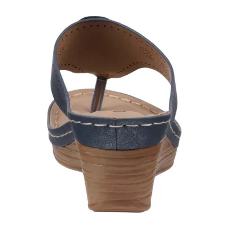 GC Shoes Womens Willa Wedge Sandals