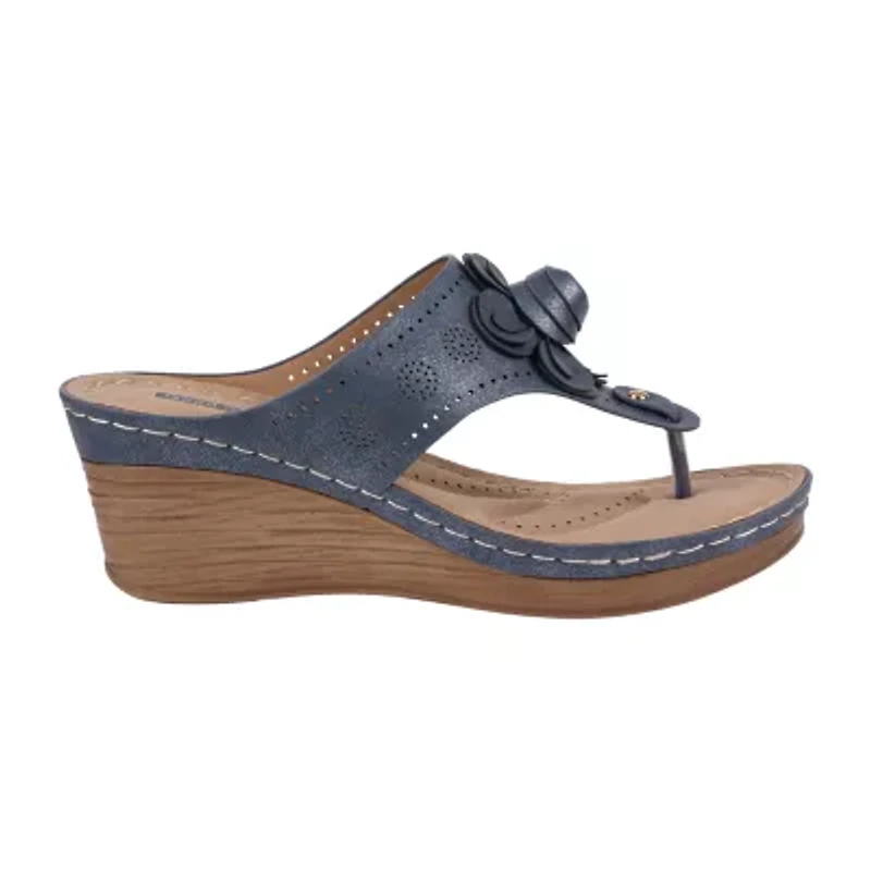 GC Shoes Womens Willa Wedge Sandals
