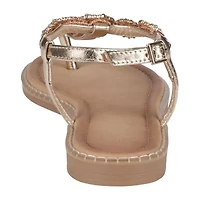 GC Shoes Womens Cali Embellished Flat Sandals