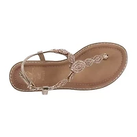 GC Shoes Womens Cali Embellished Flat Sandals