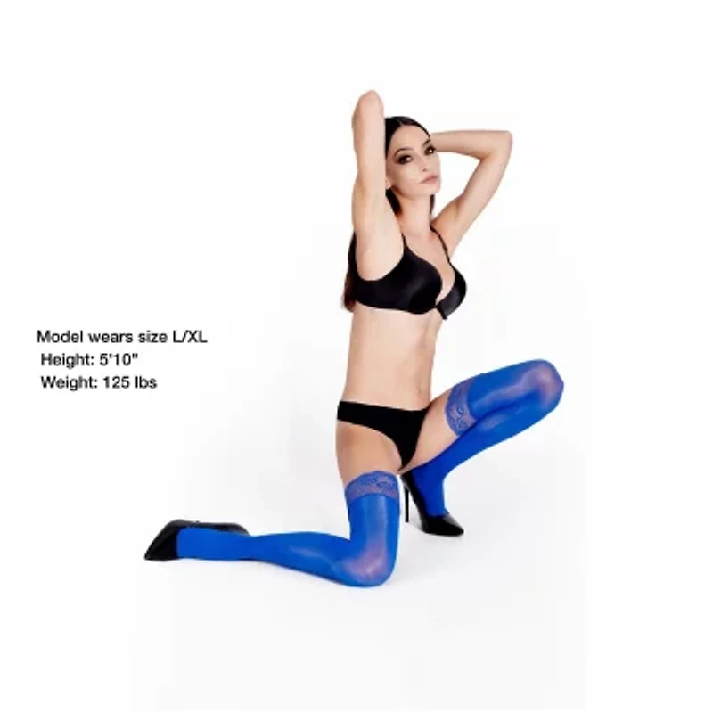 LECHERY Lustrous Silky Shiny Thigh Highs 1 Pair 20 Denier