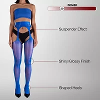 LECHERY Lustrous Suspender Tights 1 Pair 20 Denier Pantyhose