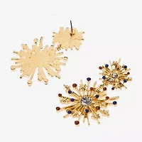 Mixit Womens Glass Drop Earrings