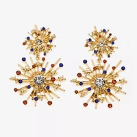 Mixit Womens Glass Drop Earrings