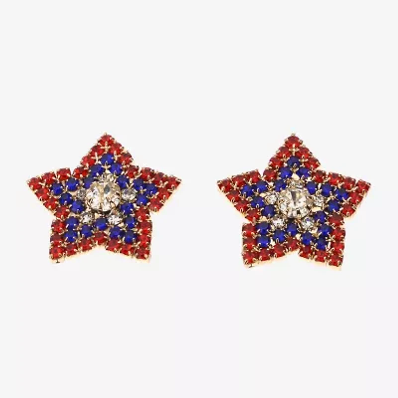 Mixit Womens Glass Drop Earrings