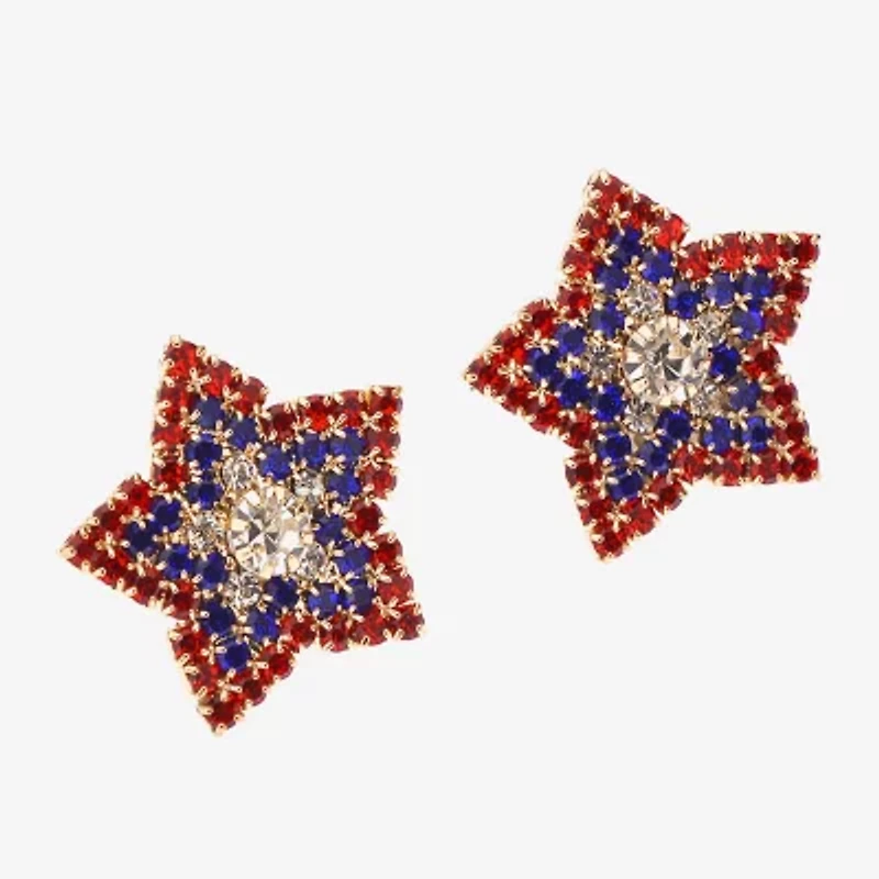 Mixit Womens Glass Drop Earrings