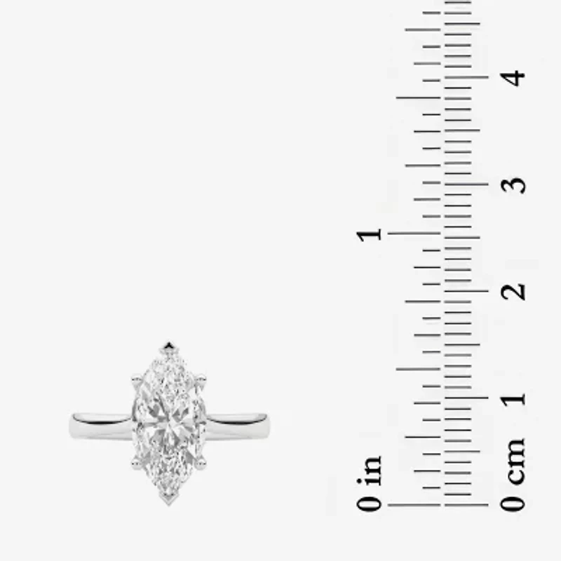 Grown Gorgeous (F / Vs2) Womens 2 1/4 CT. T.W. Lab White Diamond 14K Gold Marquise Solitaire Engagement Ring