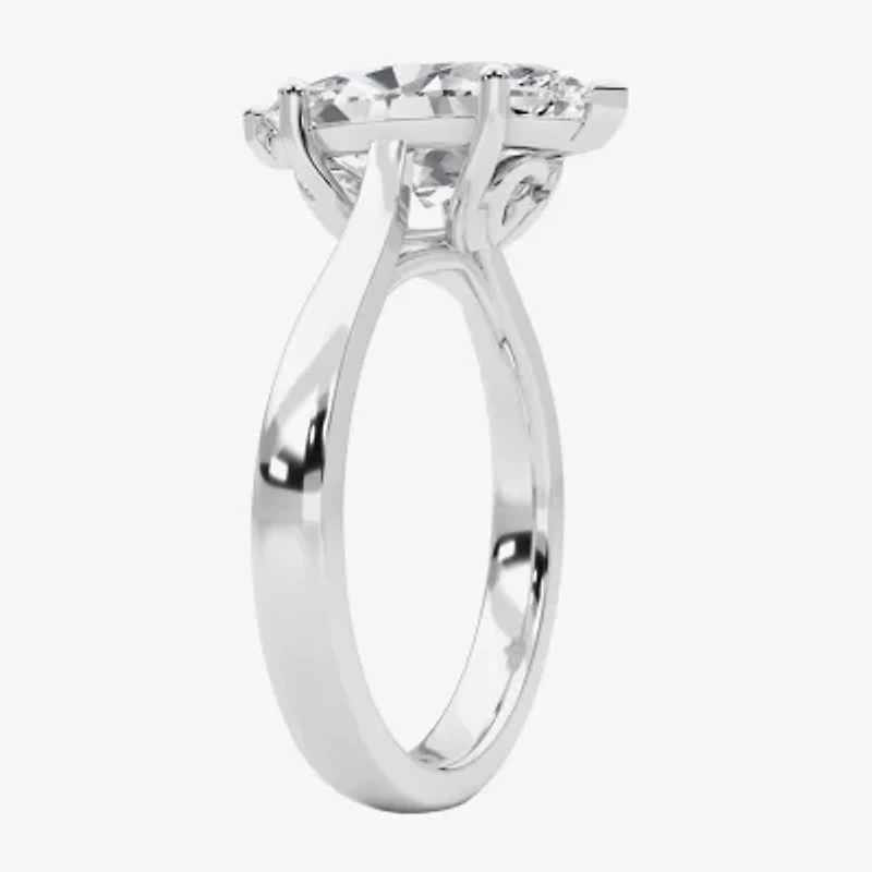 Grown Gorgeous (F / Vs2) Womens 2 1/4 CT. T.W. Lab White Diamond 14K Gold Marquise Solitaire Engagement Ring
