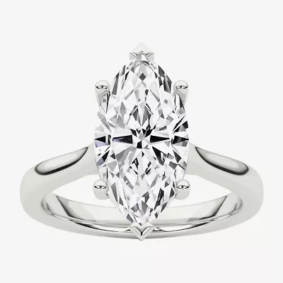 Grown Gorgeous (F / Vs2) Womens / CT. T.W. Lab White Diamond 14K Gold Marquise Solitaire Engagement Ring