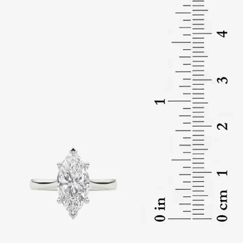 Grown Gorgeous (F / Vs2) Womens / CT. T.W. Lab White Diamond 14K Gold Marquise Solitaire Engagement Ring