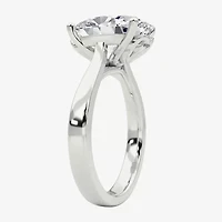 (F / Vs2) Womens 3 3/4 CT. T.W. Lab Grown White Diamond 14K Gold Oval Solitaire Engagement Ring