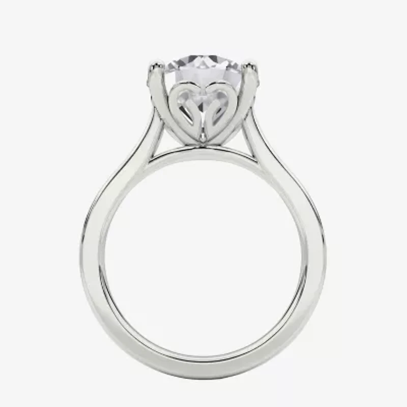 Grown Gorgeous (F / Vs2) Womens 3 3/4 CT. T.W. Lab White Diamond 14K Gold Round Solitaire Engagement Ring