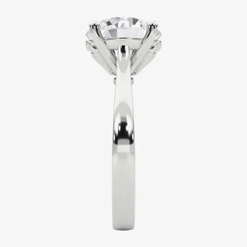 Grown Gorgeous (F / Vs2) Womens 3 3/4 CT. T.W. Lab White Diamond 14K Gold Round Solitaire Engagement Ring