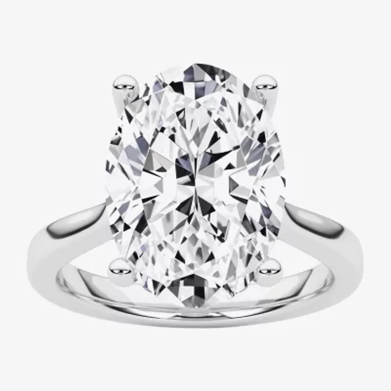 Grown Gorgeous (F / Vs2) Womens / CT. T.W. Lab White Diamond 14K Gold Oval Solitaire Engagement Ring