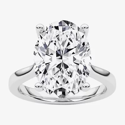 Grown Gorgeous (F / Vs2) Womens / CT. T.W. Lab White Diamond 14K Gold Oval Solitaire Engagement Ring