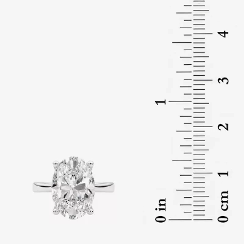 Grown Gorgeous (F / Vs2) Womens / CT. T.W. Lab White Diamond 14K Gold Oval Solitaire Engagement Ring