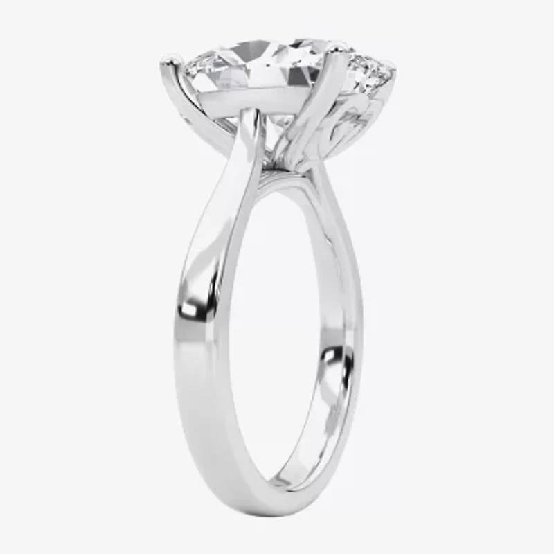 Grown Gorgeous (F / Vs2) Womens / CT. T.W. Lab White Diamond 14K Gold Oval Solitaire Engagement Ring