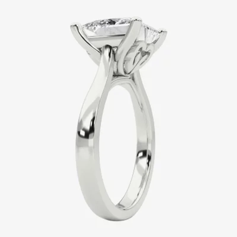 Grown Gorgeous (F / Vs2) Womens 4 1/2 CT. T.W. Lab White Diamond Platinum Solitaire Engagement Ring