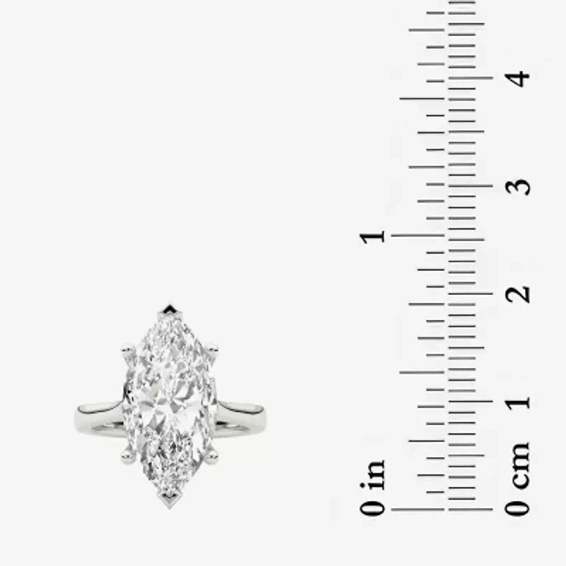 Grown Gorgeous (F / Vs2) Womens 4 1/2 CT. T.W. Lab White Diamond Platinum Marquise Solitaire Engagement Ring