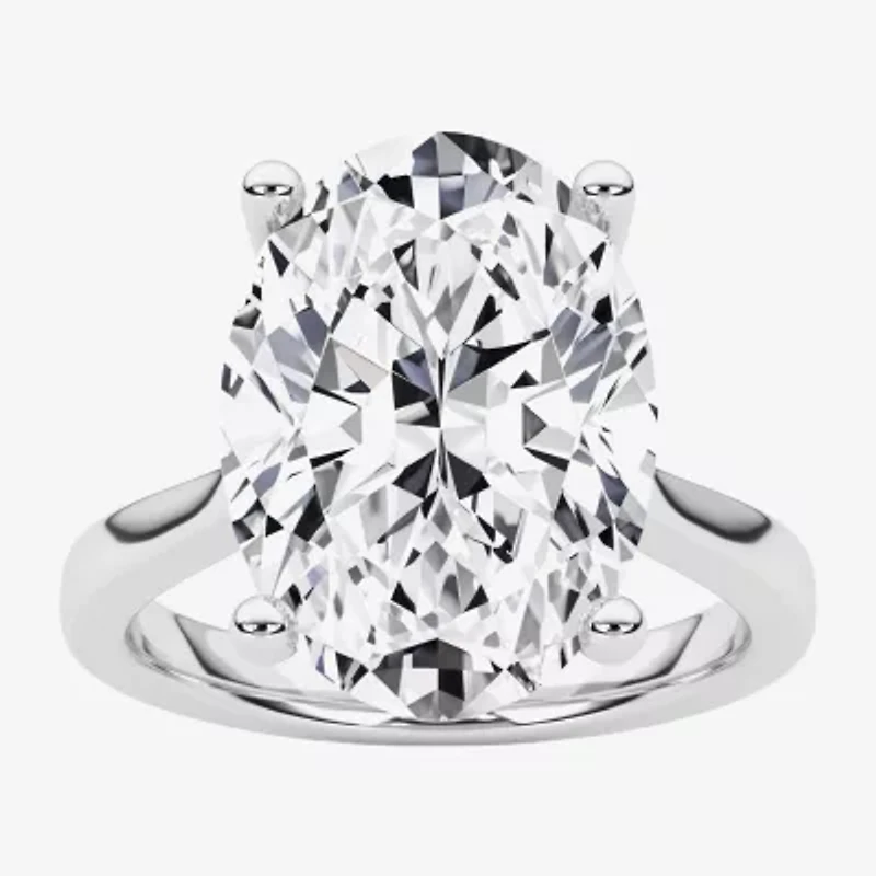 Grown Gorgeous (F / Vs2) Womens 5 5/8 Ct. T.W. Lab White Diamond 14K Gold Oval Solitaire Engagement Ring