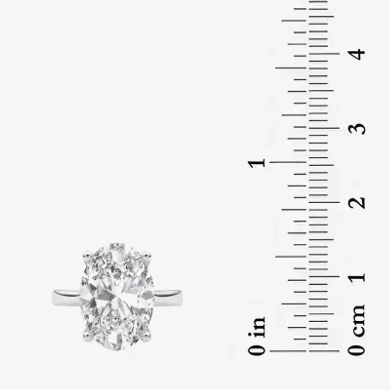 Grown Gorgeous (F / Vs2) Womens 5 5/8 Ct. T.W. Lab White Diamond 14K Gold Oval Solitaire Engagement Ring