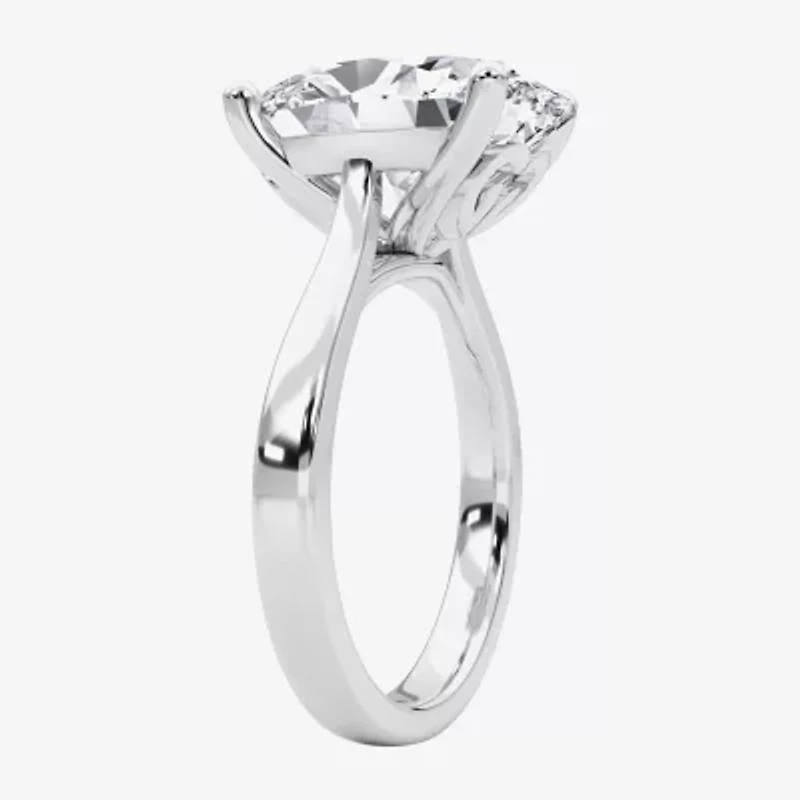 Grown Gorgeous (F / Vs2) Womens 5 5/8 Ct. T.W. Lab White Diamond 14K Gold Oval Solitaire Engagement Ring