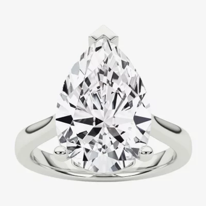 Grown Gorgeous (F / Vs2) Womens 4 1/2 CT. T.W. Lab White Diamond 14K Gold Pear Solitaire Engagement Ring