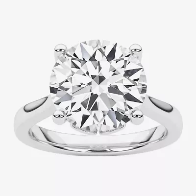 Grown Gorgeous (F / Vs2) Womens 3 3/4 CT. T.W. Lab White Diamond 14K Gold Round Solitaire Engagement Ring