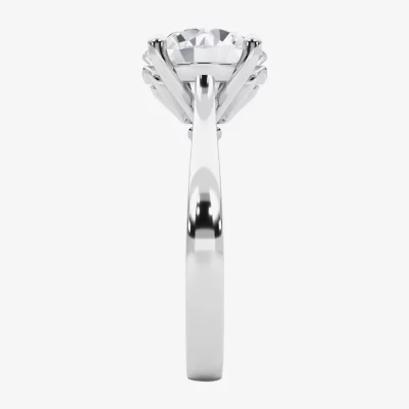 Grown Gorgeous (F / Vs2) Womens 3 3/4 CT. T.W. Lab White Diamond 14K Gold Round Solitaire Engagement Ring