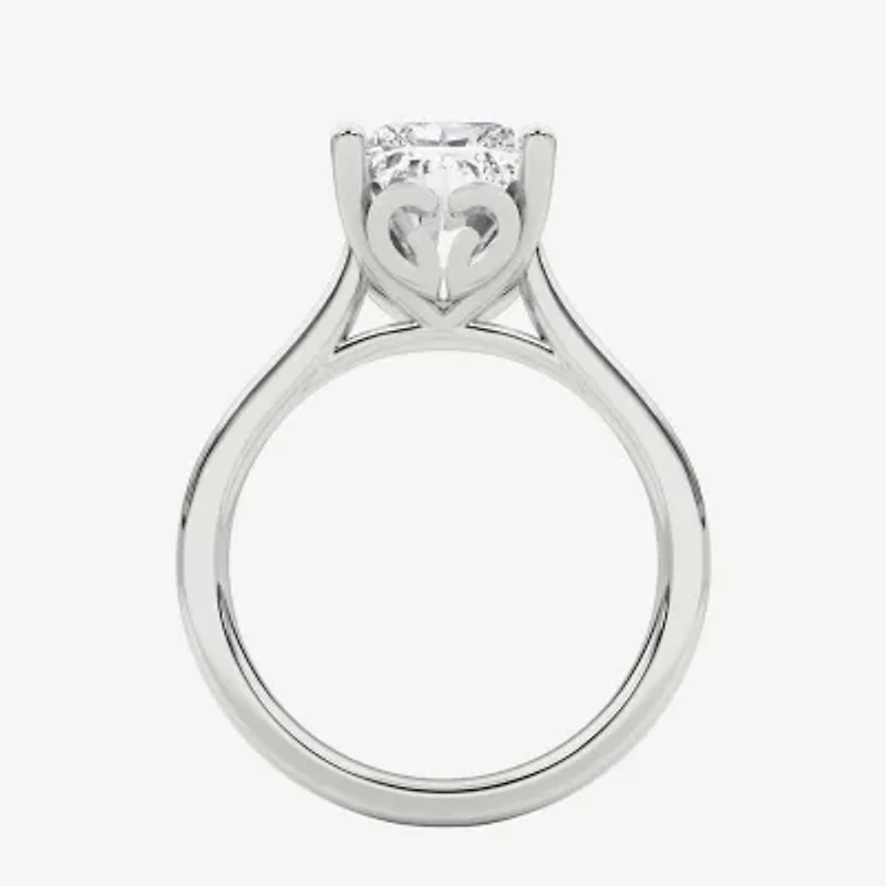Grown Gorgeous (F / Vs2) Womens / Ct. T.W. Lab White Diamond 14K Gold Rectangular Solitaire Engagement Ring