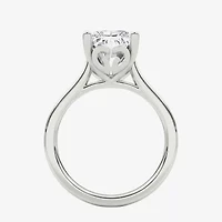 Grown Gorgeous (F / Vs2) Womens / Ct. T.W. Lab White Diamond 14K Gold Rectangular Solitaire Engagement Ring