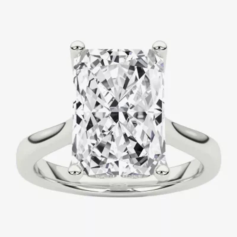 Grown Gorgeous (F / Vs2) Womens / Ct. T.W. Lab White Diamond 14K Gold Rectangular Solitaire Engagement Ring