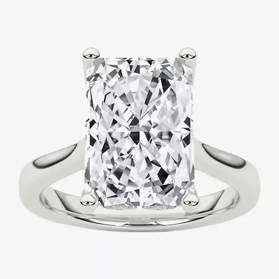 Grown Gorgeous (F / Vs2) Womens / Ct. T.W. Lab White Diamond 14K Gold Rectangular Solitaire Engagement Ring
