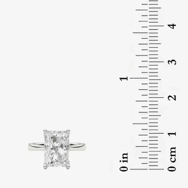 Grown Gorgeous (F / Vs2) Womens / Ct. T.W. Lab White Diamond 14K Gold Rectangular Solitaire Engagement Ring