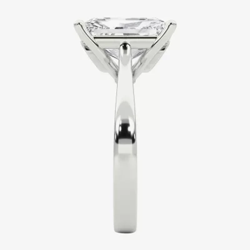 Grown Gorgeous (F / Vs2) Womens / Ct. T.W. Lab White Diamond 14K Gold Rectangular Solitaire Engagement Ring