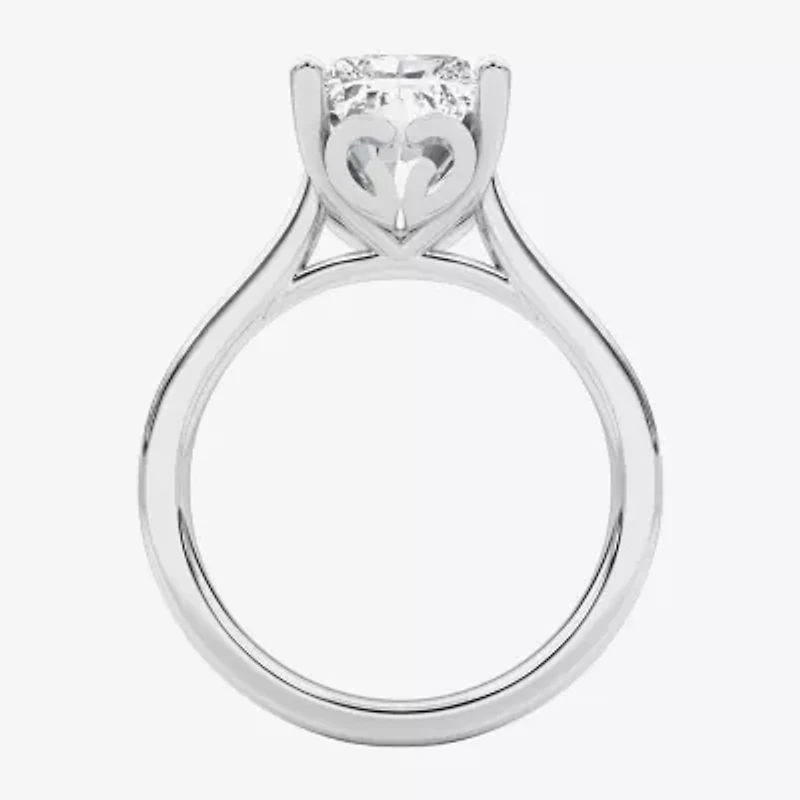 Grown Gorgeous (F / Vs2) Womens / Ct. T.W. Lab White Diamond 14K Gold Rectangular Solitaire Engagement Ring