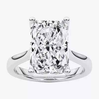 Grown Gorgeous (F / Vs2) Womens / Ct. T.W. Lab White Diamond 14K Gold Rectangular Solitaire Engagement Ring