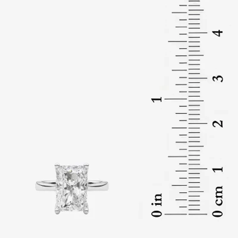 Grown Gorgeous (F / Vs2) Womens / Ct. T.W. Lab White Diamond 14K Gold Rectangular Solitaire Engagement Ring