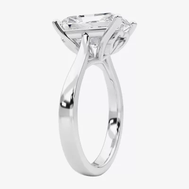Grown Gorgeous (F / Vs2) Womens / Ct. T.W. Lab White Diamond 14K Gold Rectangular Solitaire Engagement Ring