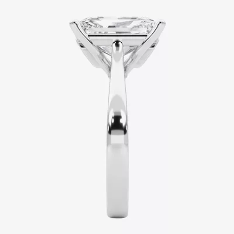 Grown Gorgeous (F / Vs2) Womens / Ct. T.W. Lab White Diamond 14K Gold Rectangular Solitaire Engagement Ring