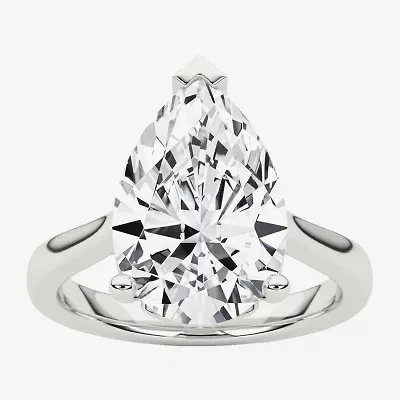 Grown Gorgeous (F / Vs2) Womens / CT. T.W. Lab White Diamond Platinum Pear Solitaire Engagement Ring