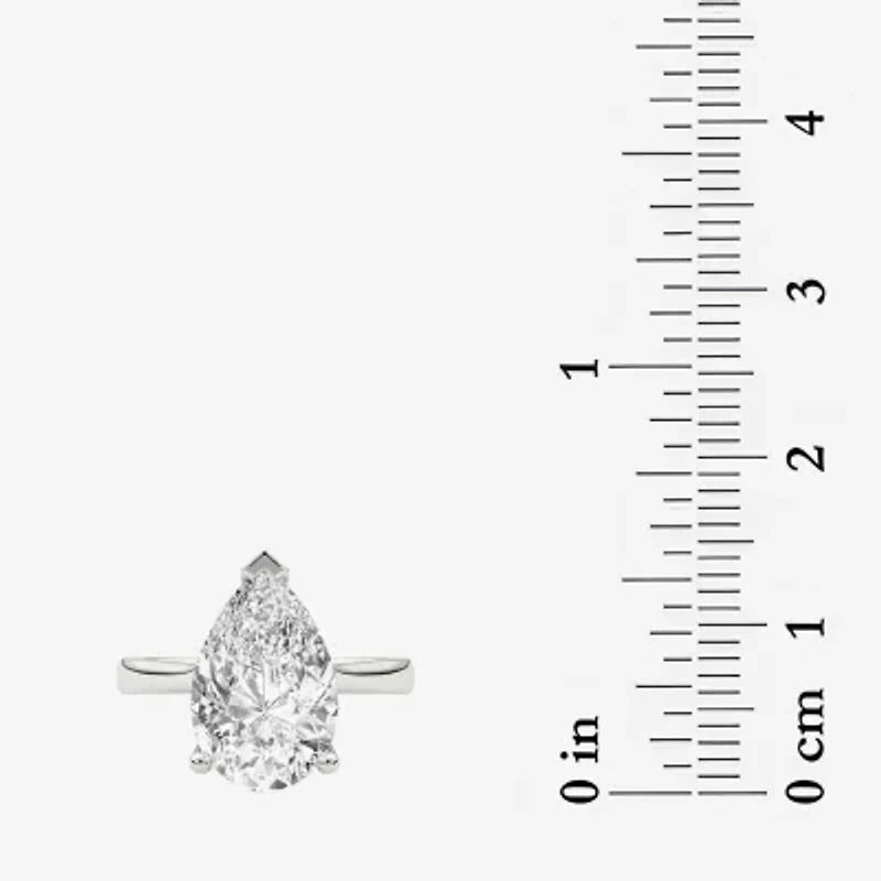 Grown Gorgeous (F / Vs2) Womens / CT. T.W. Lab White Diamond Platinum Pear Solitaire Engagement Ring