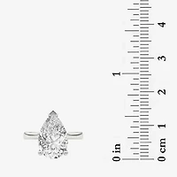 Grown Gorgeous (F / Vs2) Womens / CT. T.W. Lab White Diamond Platinum Pear Solitaire Engagement Ring