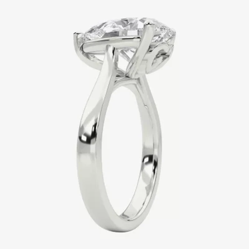 Grown Gorgeous (F / Vs2) Womens / CT. T.W. Lab White Diamond Platinum Pear Solitaire Engagement Ring