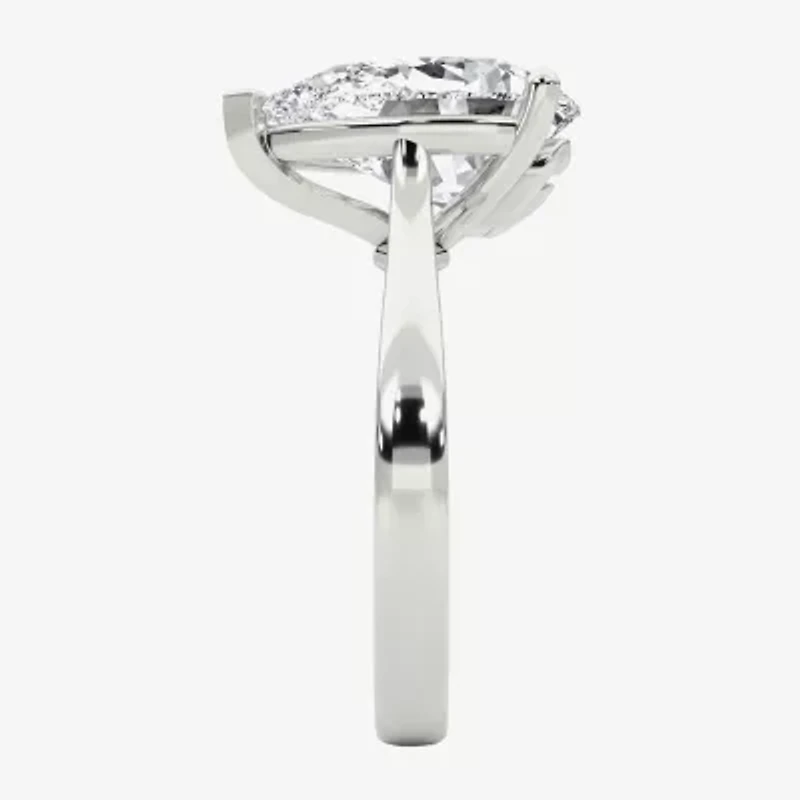 Grown Gorgeous (F / Vs2) Womens / CT. T.W. Lab White Diamond Platinum Pear Solitaire Engagement Ring
