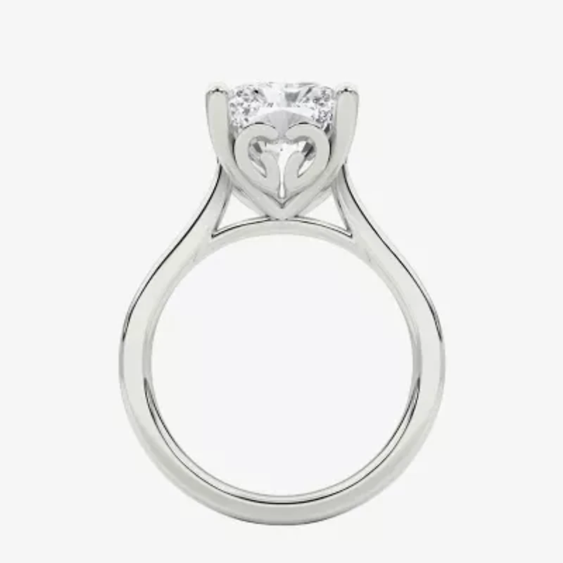 Grown Gorgeous (F / Vs2) Womens 4 1/2 CT. T.W. Lab White Diamond Platinum Rectangular Solitaire Engagement Ring