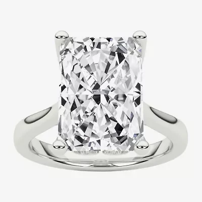 Grown Gorgeous (F / Vs2) Womens 4 1/2 CT. T.W. Lab White Diamond Platinum Rectangular Solitaire Engagement Ring